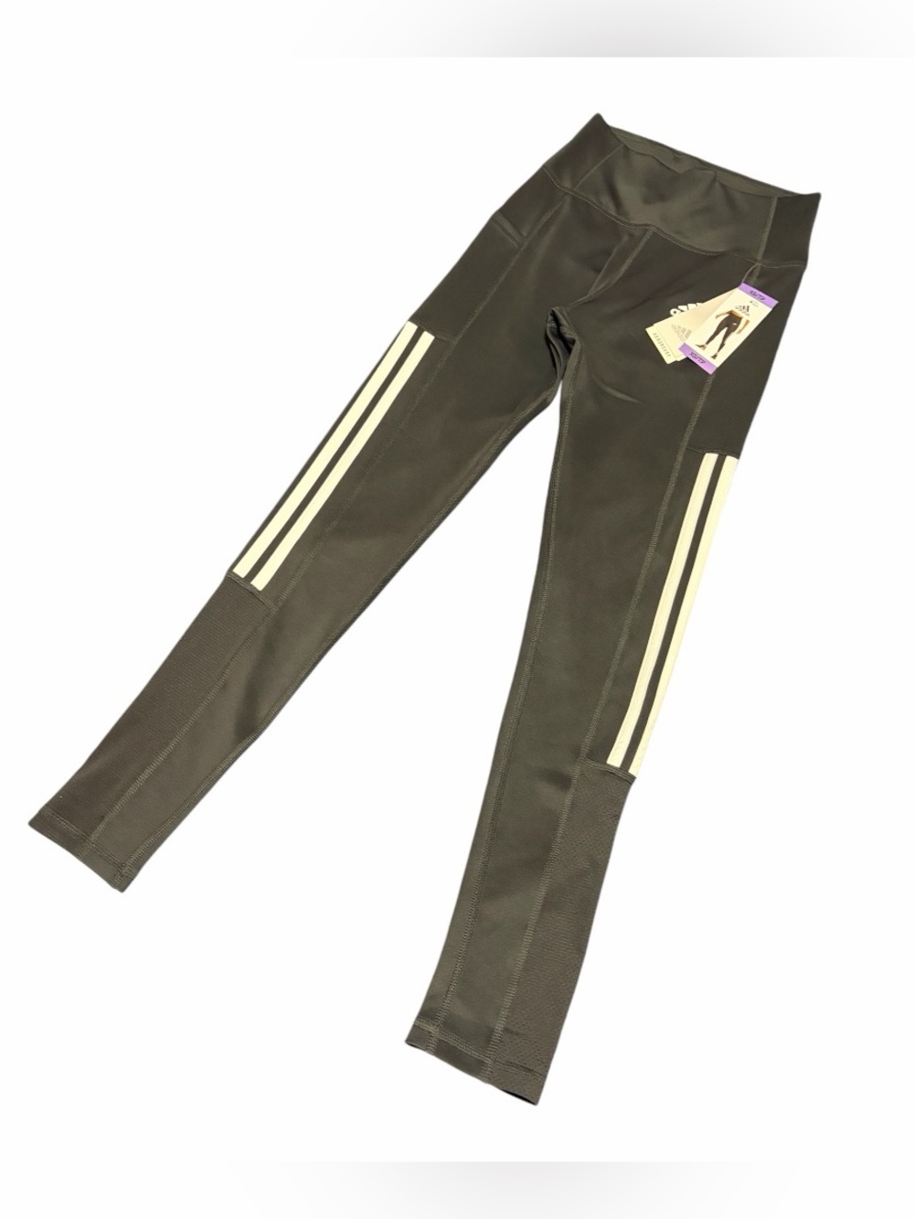 Adidas Aeroready Leggings Carbon Grey XS Brand New Gym Workout Back To School